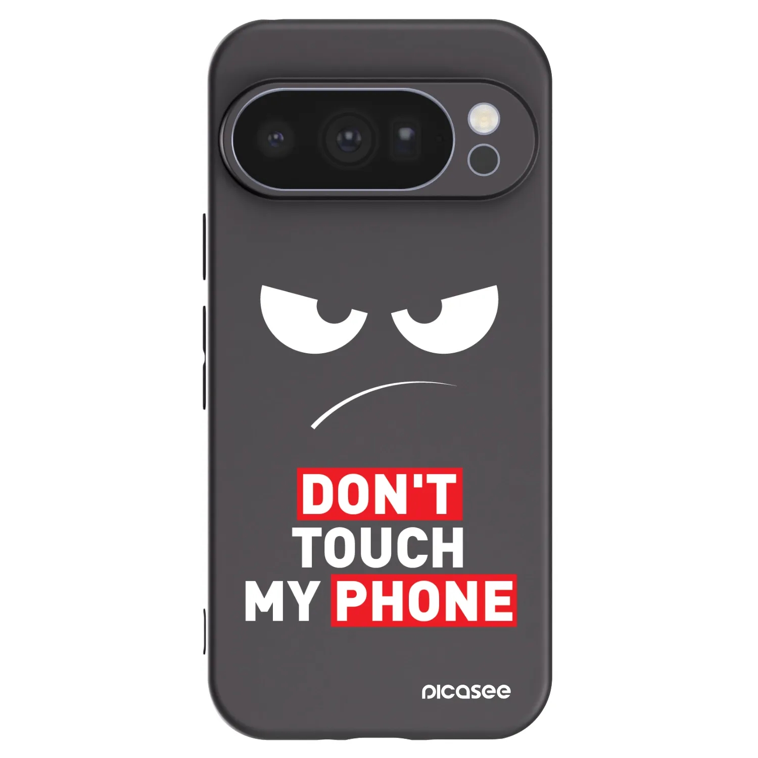 Picasee Μαύρη θήκη σιλικόνης για Google Pixel 10 Pro - Angry Eyes - Transparent