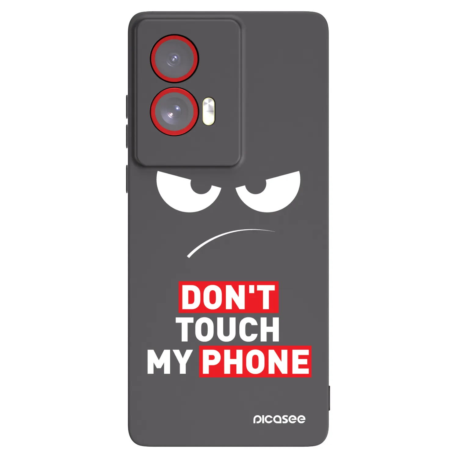 Picasee Μαύρη θήκη σιλικόνης για Motorola Edge 50 Fusion - Angry Eyes - Transparent