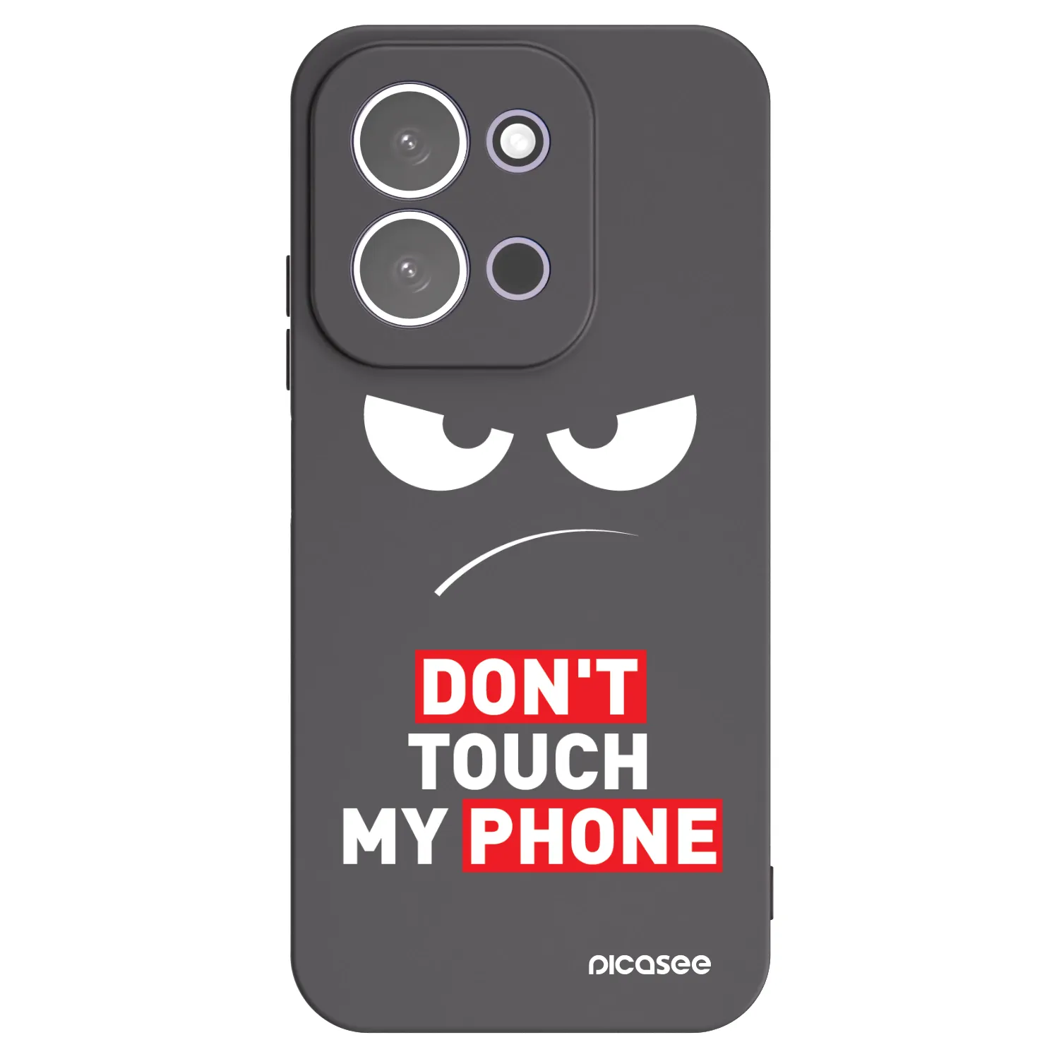 Picasee Μαύρη θήκη σιλικόνης για Xiaomi Redmi 15C 5G - Angry Eyes - Transparent