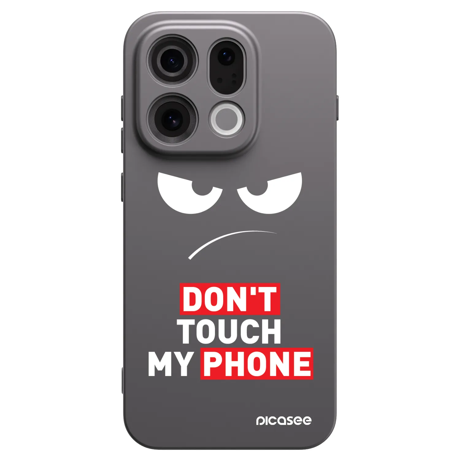 Picasee Μαύρη θήκη σιλικόνης για OPPO Find X9 - Angry Eyes - Transparent