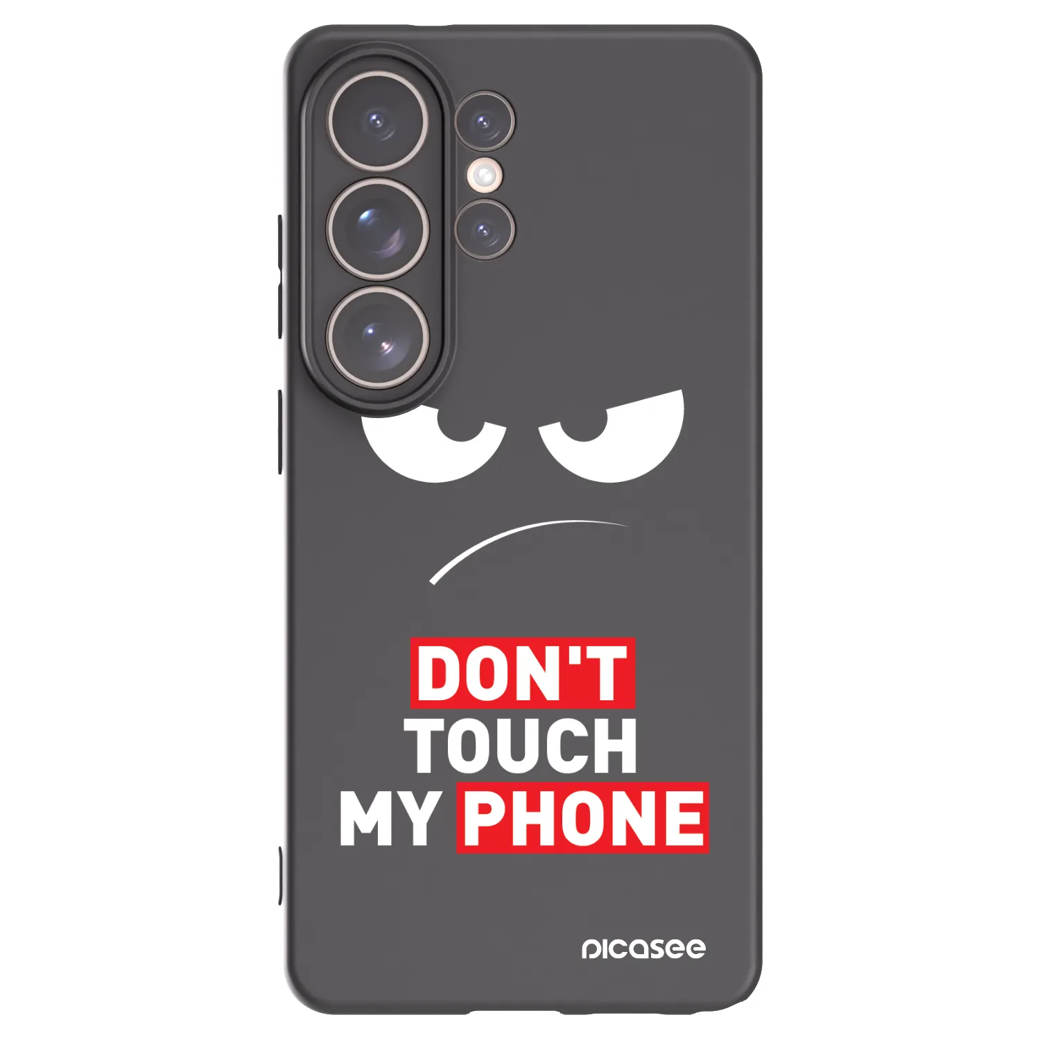 Picasee Μαύρη θήκη σιλικόνης για Samsung Galaxy S26 Ultra - Angry Eyes - Transparent