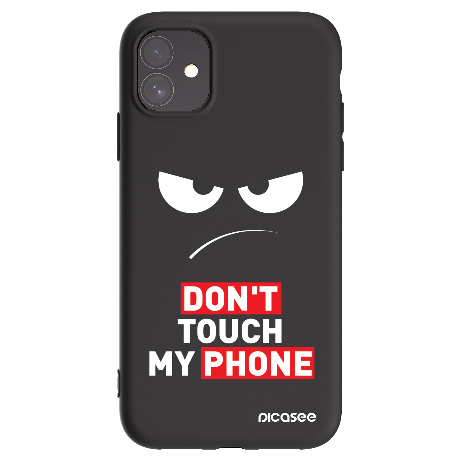 Picasee Μαύρη θήκη σιλικόνης για Apple iPhone 11 - Angry Eyes - Transparent