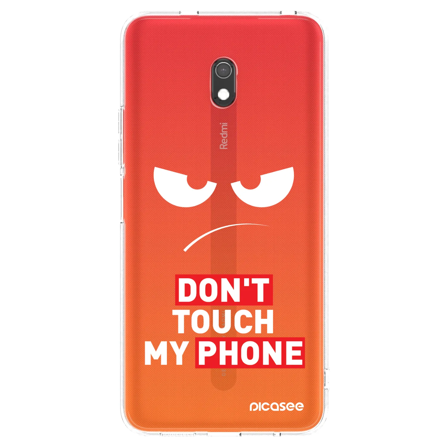 Picasee διαφανής θήκη σιλικόνης Xiaomi Redmi 8A - Angry Eyes - Transparent