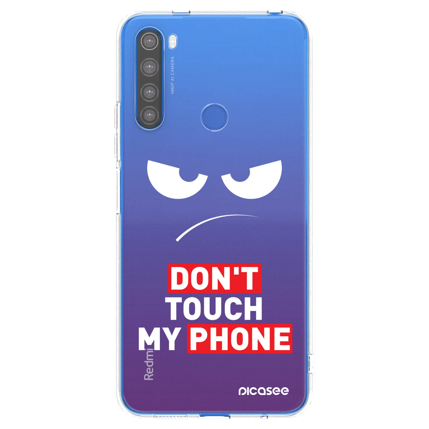Picasee διαφανής θήκη σιλικόνης Xiaomi Redmi Note 8T - Angry Eyes - Transparent