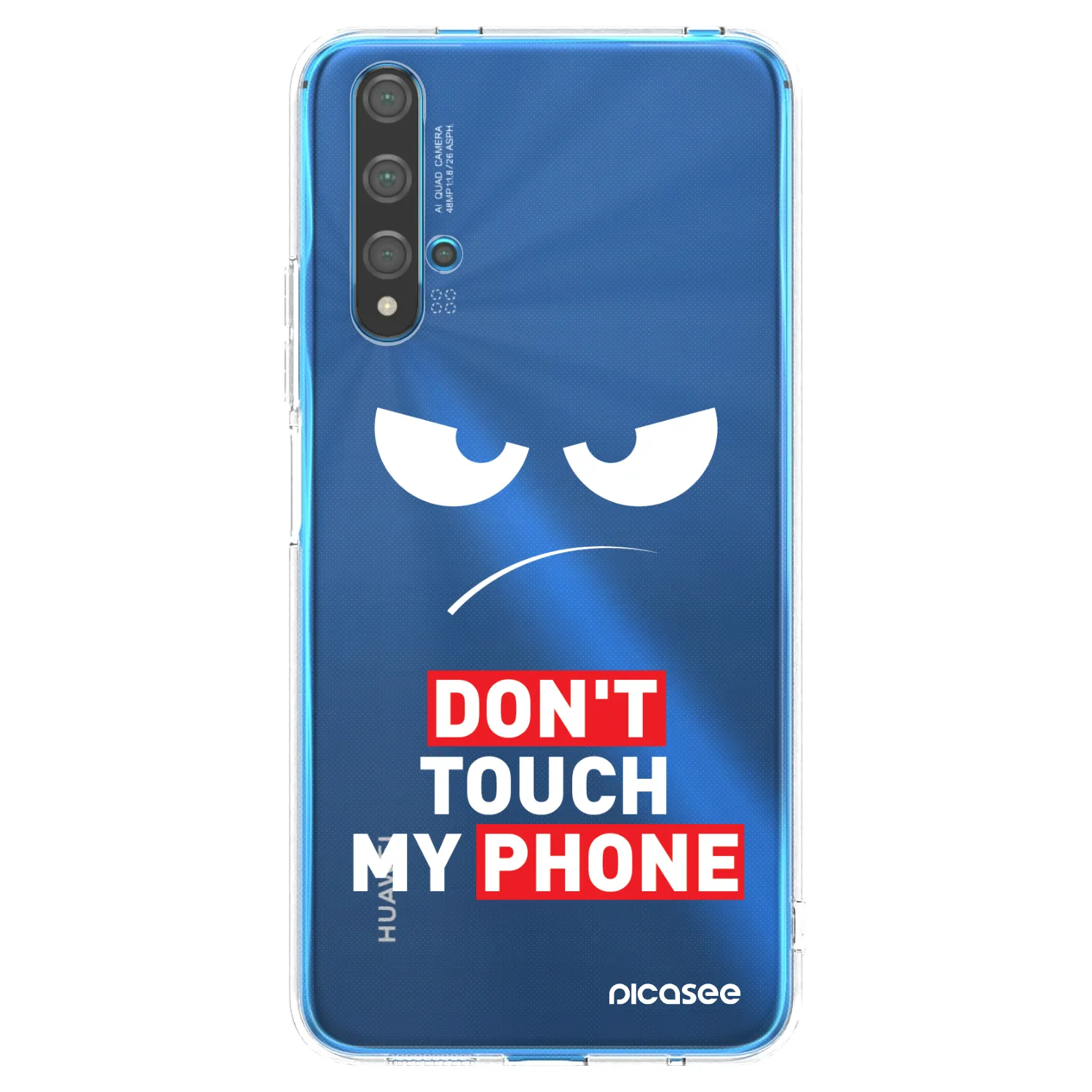 Picasee διαφανής θήκη σιλικόνης Huawei Nova 5T - Angry Eyes - Transparent