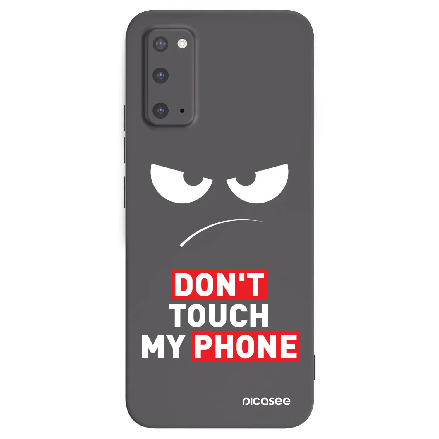 Picasee Μαύρη θήκη σιλικόνης για Samsung Galaxy S20 G980F - Angry Eyes - Transparent
