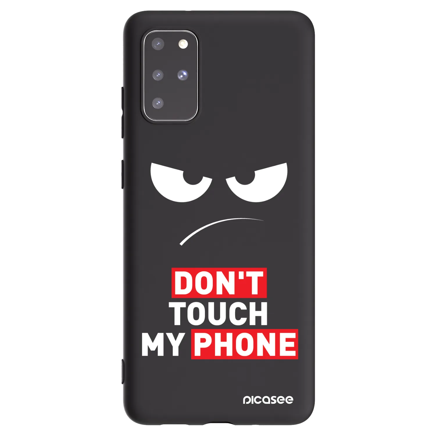 Picasee Μαύρη θήκη σιλικόνης για Samsung Galaxy S20+ G985F - Angry Eyes - Transparent