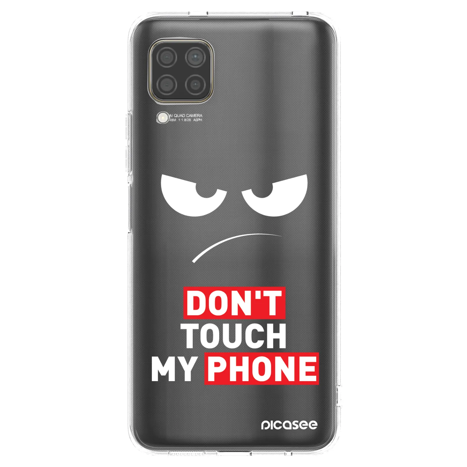 Picasee διαφανής θήκη σιλικόνης Huawei P40 Lite - Angry Eyes - Transparent
