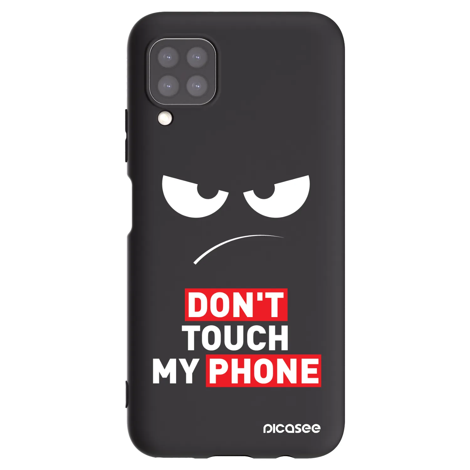 Picasee Μαύρη θήκη σιλικόνης για Huawei P40 Lite - Angry Eyes - Transparent