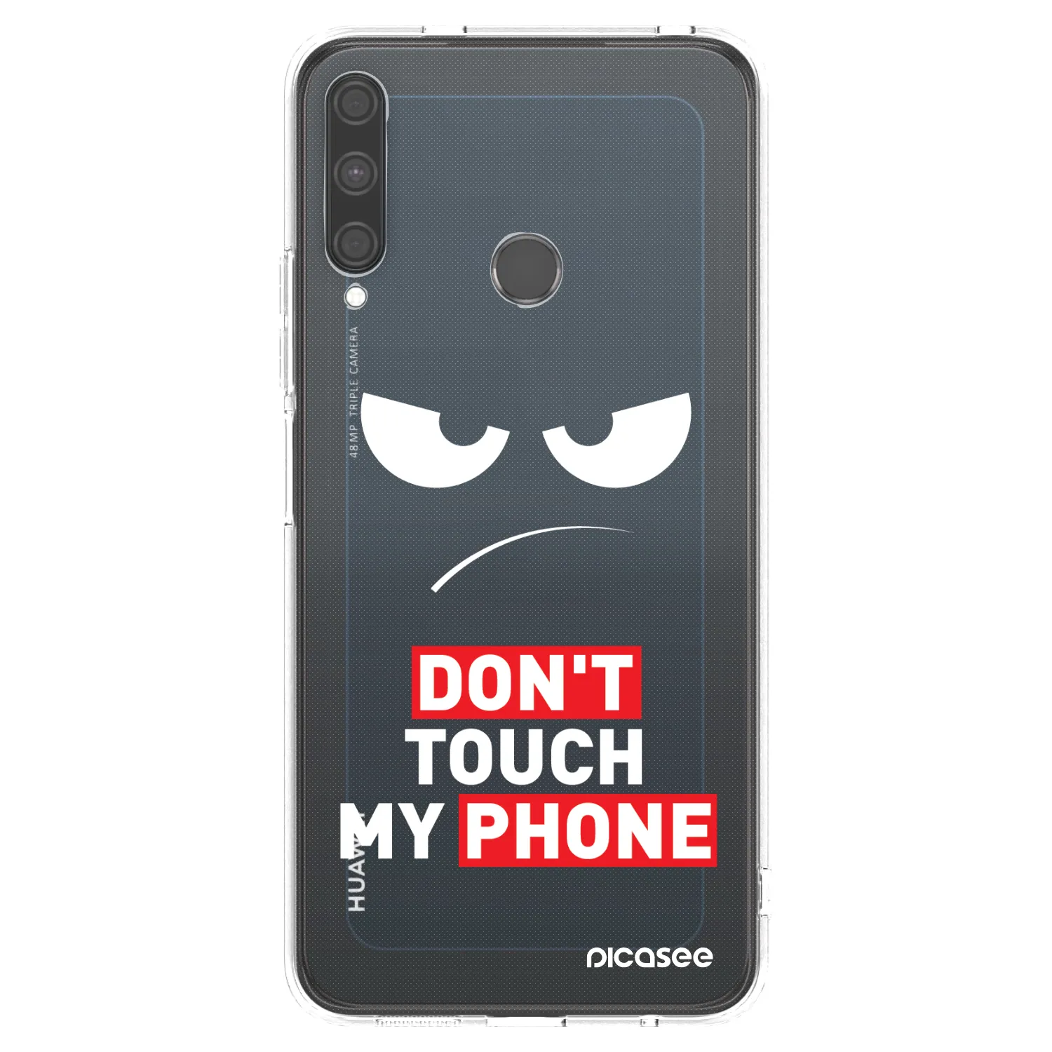 Picasee διαφανής θήκη σιλικόνης Huawei P40 Lite E - Angry Eyes - Transparent