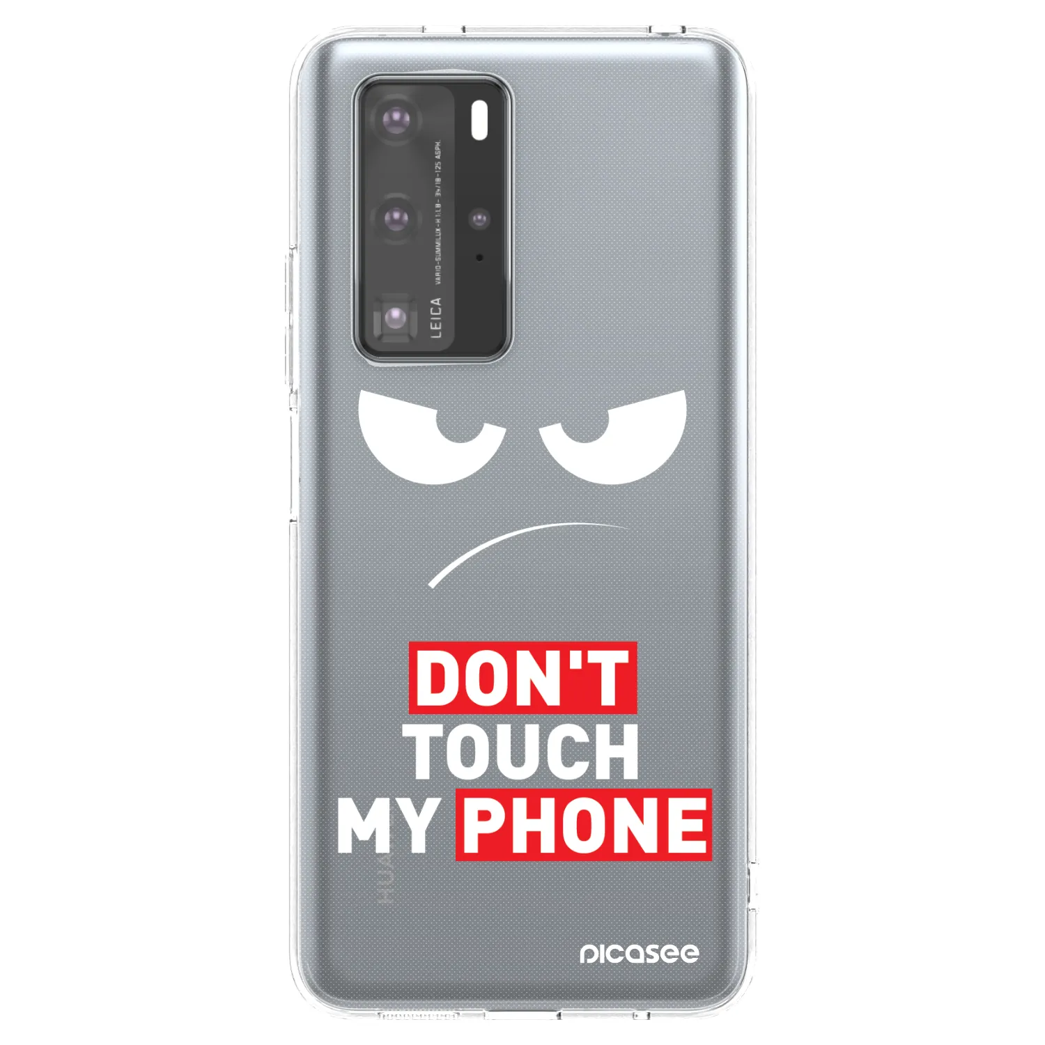 Picasee διαφανής θήκη σιλικόνης Huawei P40 Pro - Angry Eyes - Transparent