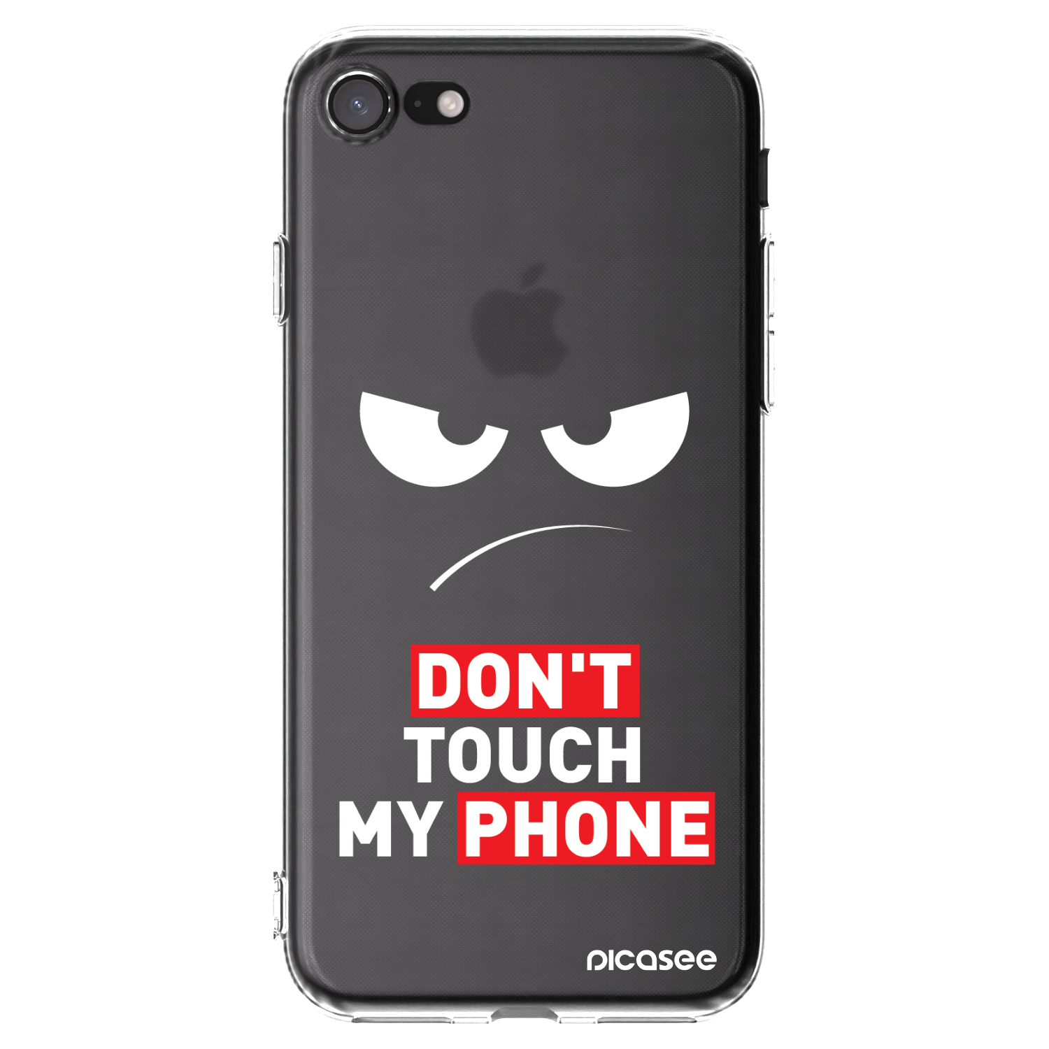 Picasee διαφανής θήκη σιλικόνης Apple iPhone SE 2020 - Angry Eyes - Transparent