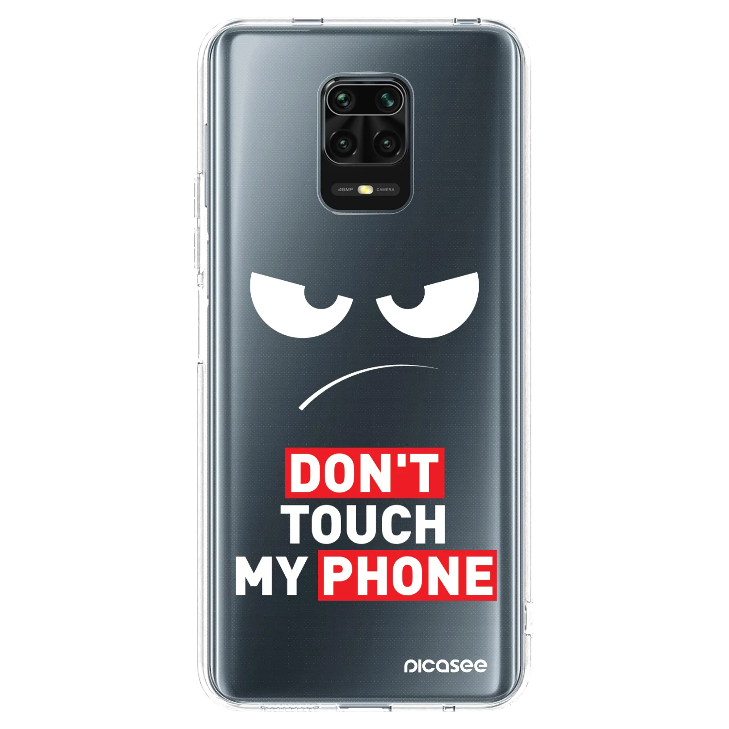 Picasee διαφανής θήκη σιλικόνης Xiaomi Redmi Note 9 Pro - Angry Eyes - Transparent