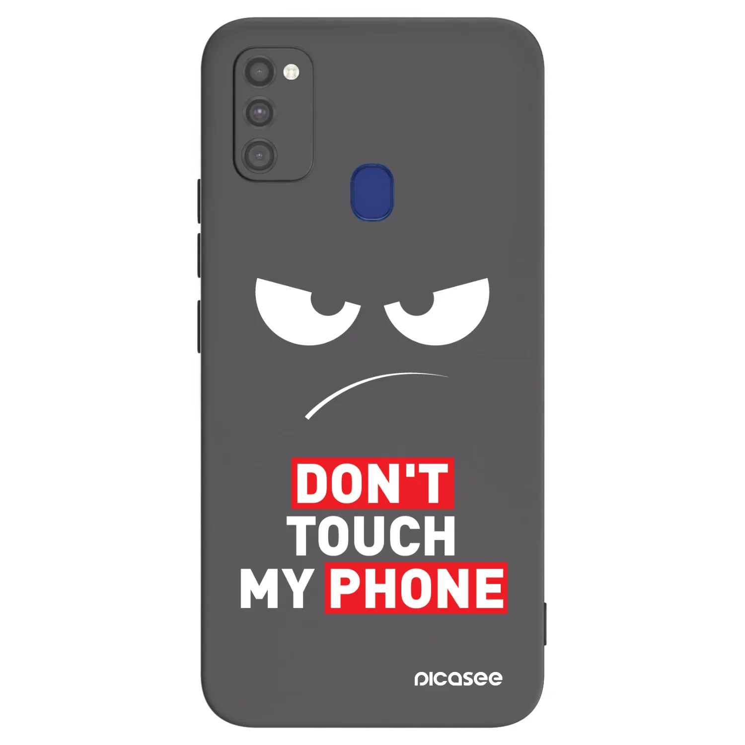 Picasee Μαύρη θήκη σιλικόνης για Samsung Galaxy M21 M215F - Angry Eyes - Transparent