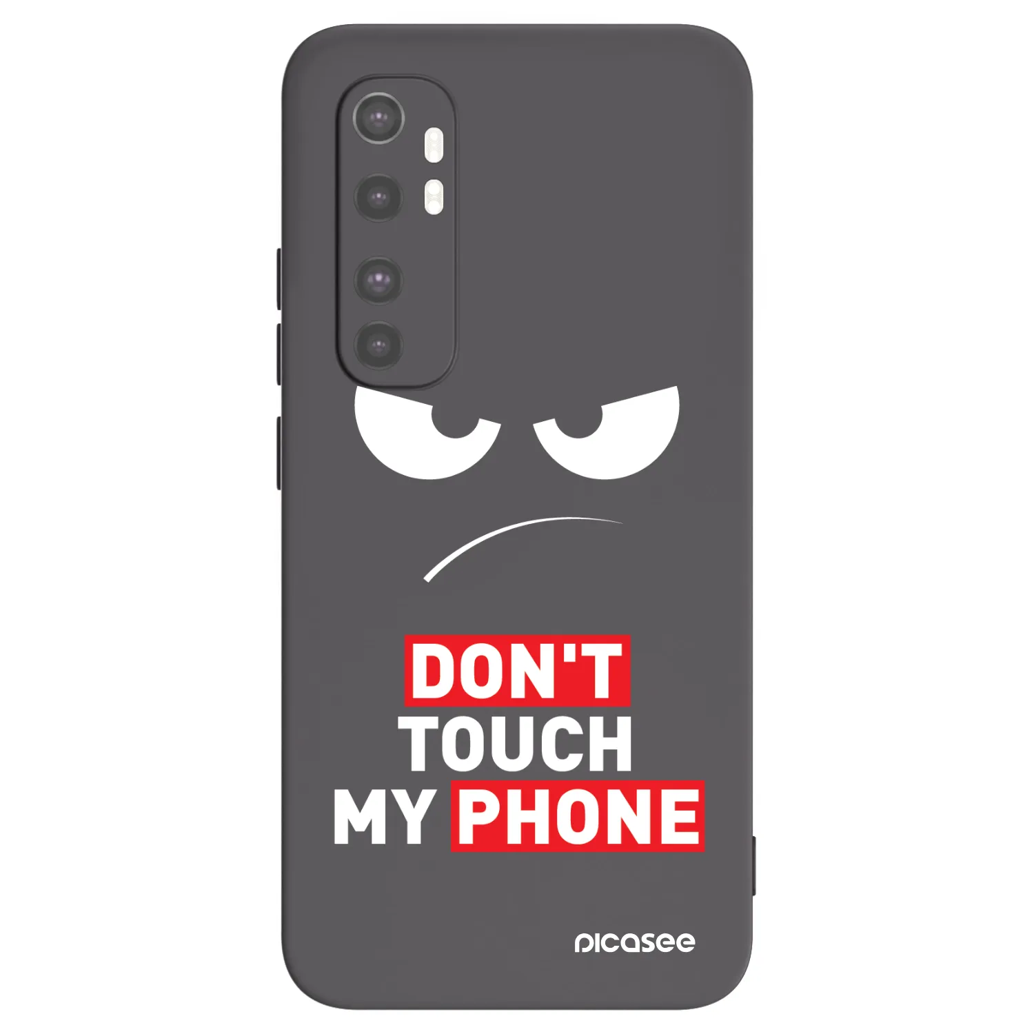 Picasee Μαύρη θήκη σιλικόνης για Xiaomi Mi Note 10 Lite - Angry Eyes - Transparent