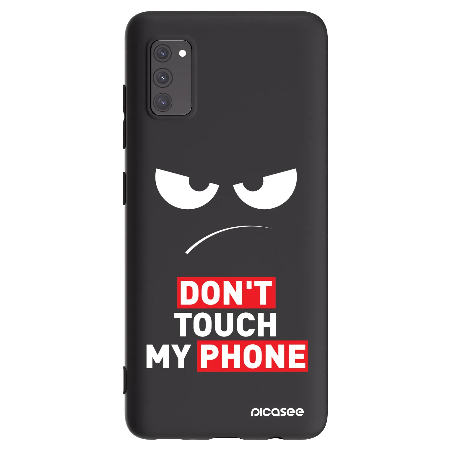 Picasee Μαύρη θήκη σιλικόνης για Samsung Galaxy A41 A415F - Angry Eyes - Transparent