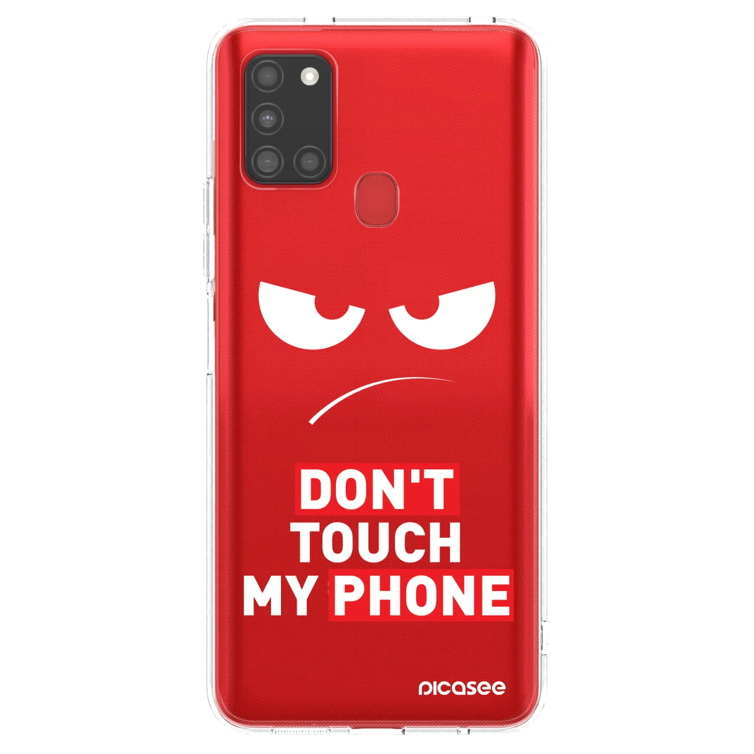 Picasee διαφανής θήκη σιλικόνης Samsung Galaxy A21s - Angry Eyes - Transparent