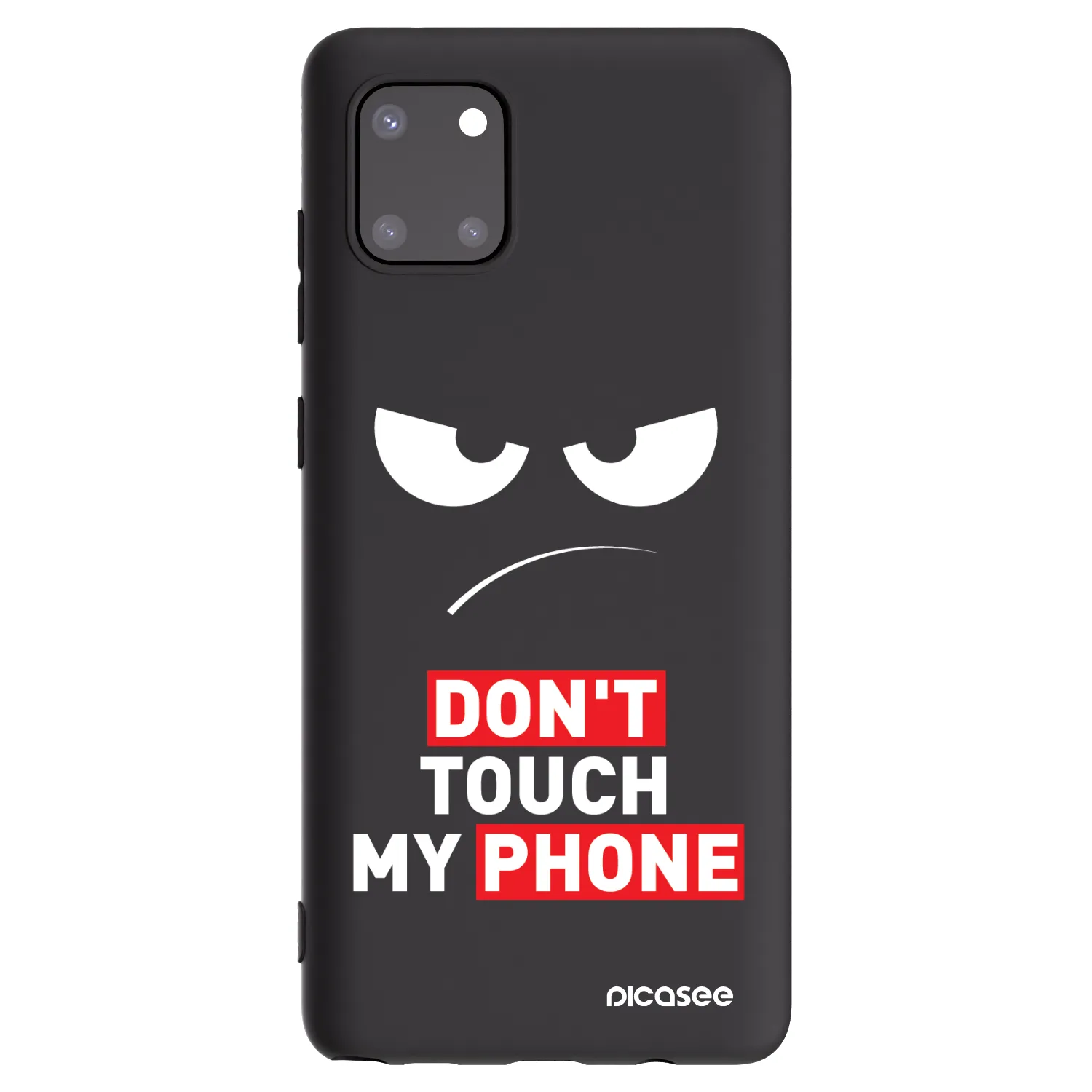 Picasee Μαύρη θήκη σιλικόνης για Samsung Galaxy Note 10 Lite N770F - Angry Eyes - Transparent