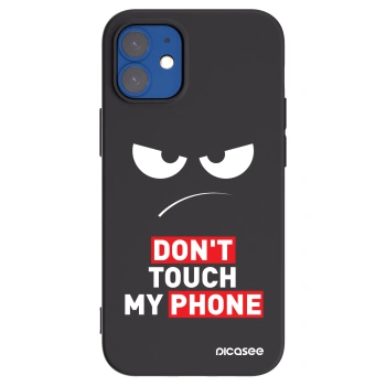 Picasee Μαύρη θήκη σιλικόνης για Apple iPhone 12 mini - Angry Eyes - Transparent