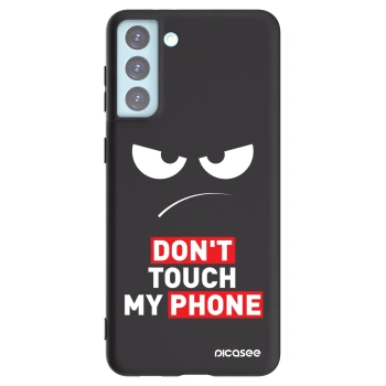 Picasee Μαύρη θήκη σιλικόνης για Samsung Galaxy S21+ 5G G996F - Angry Eyes - Transparent
