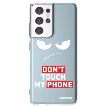 Picasee διαφανής θήκη σιλικόνης Samsung Galaxy S21 Ultra 5G G998B - Angry Eyes - Transparent