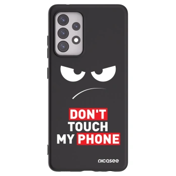 Picasee Μαύρη θήκη σιλικόνης για Samsung Galaxy A52 5G A525F - Angry Eyes - Transparent