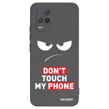 Picasee Μαύρη θήκη σιλικόνης για Realme 8 5G - Angry Eyes - Transparent