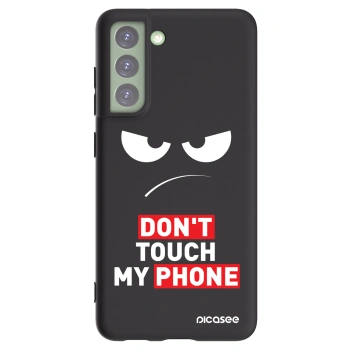 Picasee Μαύρη θήκη σιλικόνης για Samsung Galaxy S21 FE 5G - Angry Eyes - Transparent