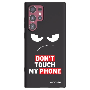 Picasee Μαύρη θήκη σιλικόνης για Samsung Galaxy S22 Ultra 5G - Angry Eyes - Transparent