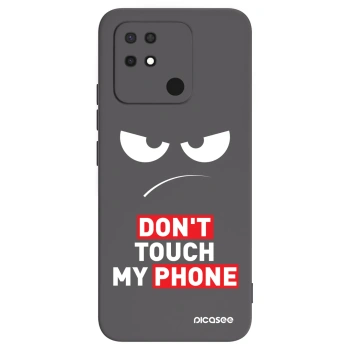 Picasee Μαύρη θήκη σιλικόνης για Xiaomi Redmi 10C - Angry Eyes - Transparent