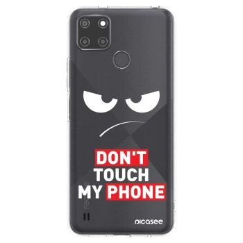 Picasee διαφανής θήκη σιλικόνης Realme C21Y - Angry Eyes - Transparent