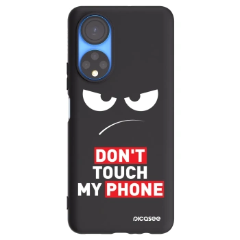 Picasee Μαύρη θήκη σιλικόνης για Honor X7 - Angry Eyes - Transparent