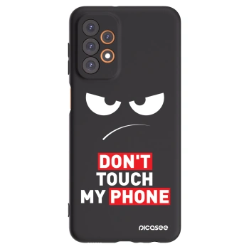 Picasee Μαύρη θήκη σιλικόνης για Samsung Galaxy A23 A235F 4G - Angry Eyes - Transparent