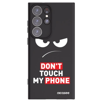 Picasee Μαύρη θήκη σιλικόνης για Samsung Galaxy S23 Ultra 5G - Angry Eyes - Transparent