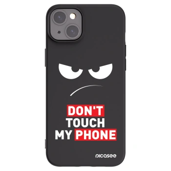 Picasee Μαύρη θήκη σιλικόνης για Apple iPhone 15 Plus - Angry Eyes - Transparent