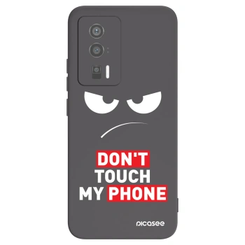 Picasee Μαύρη θήκη σιλικόνης για Xiaomi Poco F5 Pro 5G - Angry Eyes - Transparent