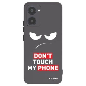 Picasee Μαύρη θήκη σιλικόνης για Realme 10 4G - Angry Eyes - Transparent