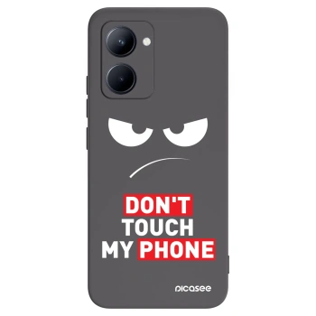 Picasee Μαύρη θήκη σιλικόνης για Realme C33 (2023) - Angry Eyes - Transparent