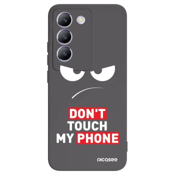 Picasee Μαύρη θήκη σιλικόνης για Vivo V40 SE 5G - Angry Eyes - Transparent