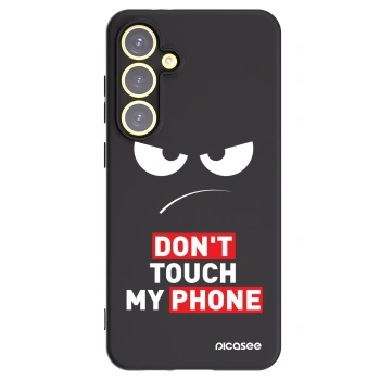 Picasee Μαύρη θήκη σιλικόνης για Samsung Galaxy S24 FE S721B - Angry Eyes - Transparent
