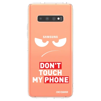 Picasee διαφανής θήκη σιλικόνης Samsung Galaxy S10 Plus G975 - Angry Eyes - Transparent