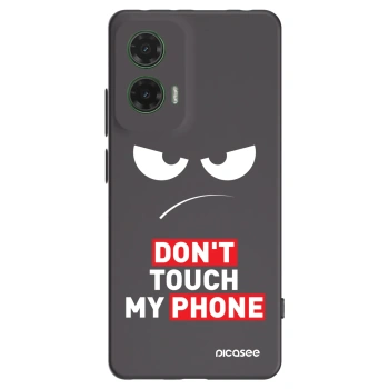 Picasee Μαύρη θήκη σιλικόνης για Motorola Moto G35 5G - Angry Eyes - Transparent