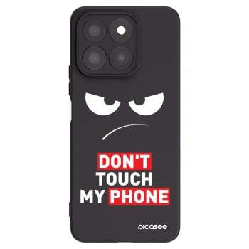 Picasee Μαύρη θήκη σιλικόνης για Honor X8c - Angry Eyes - Transparent