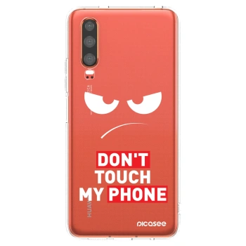 Picasee διαφανής θήκη σιλικόνης Huawei P30 - Angry Eyes - Transparent