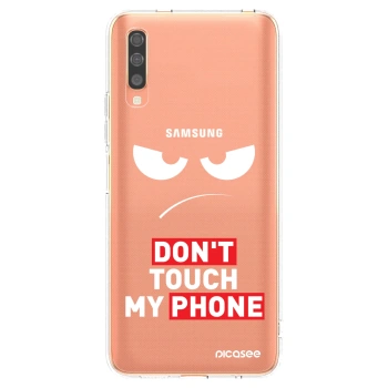 Picasee διαφανής θήκη σιλικόνης Samsung Galaxy A70 A705F - Angry Eyes - Transparent