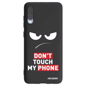 Picasee Μαύρη θήκη σιλικόνης για Samsung Galaxy A70 A705F - Angry Eyes - Transparent
