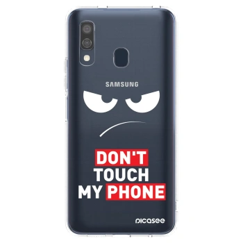 Picasee διαφανής θήκη σιλικόνης Samsung Galaxy A40 A405F - Angry Eyes - Transparent