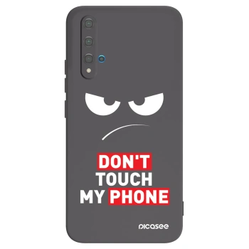 Picasee Μαύρη θήκη σιλικόνης για Huawei Nova 5T - Angry Eyes - Transparent