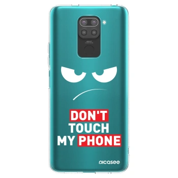 Picasee Μαύρη θήκη σιλικόνης για Xiaomi Redmi Note 9 - Angry Eyes - Transparent
