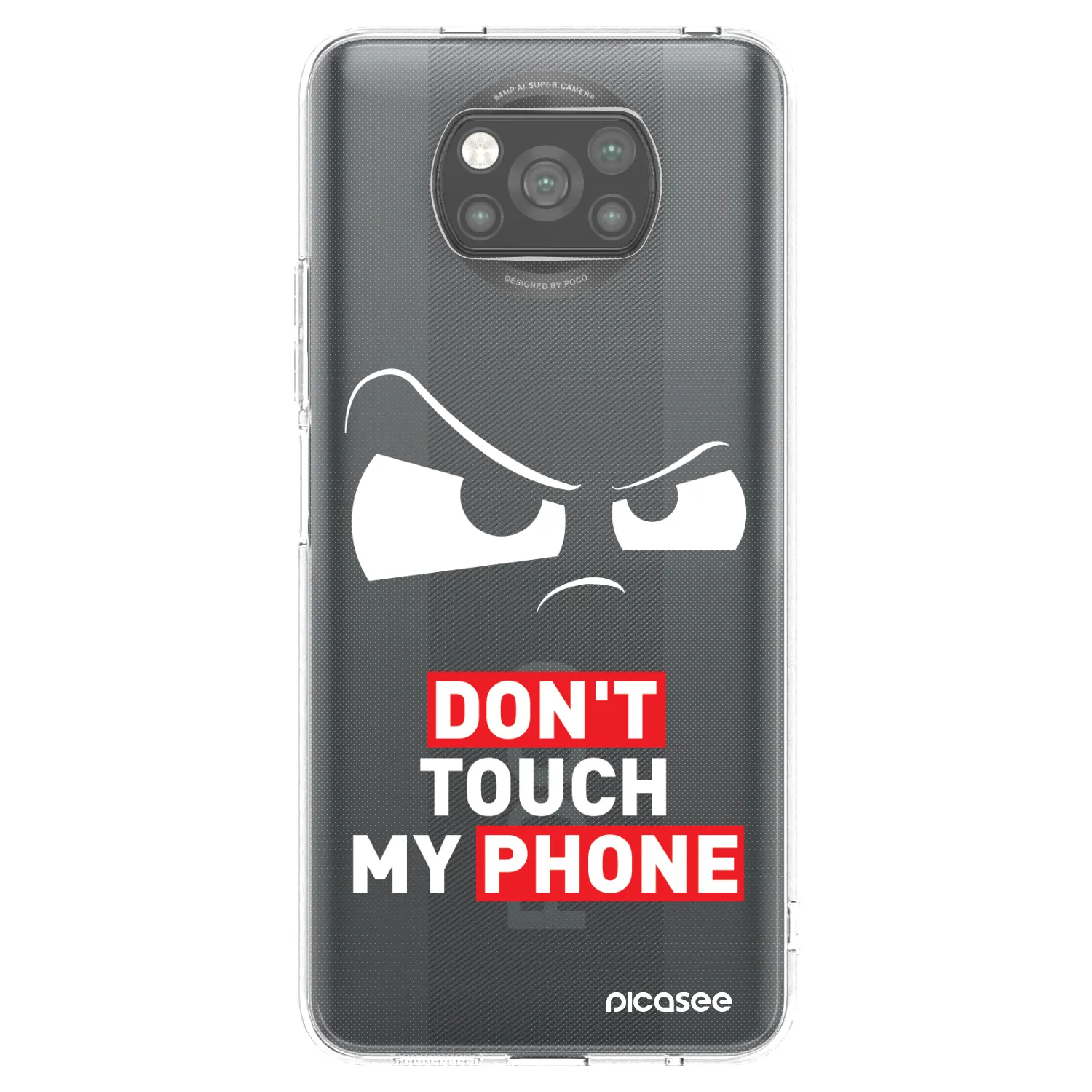 Picasee Μαύρη θήκη σιλικόνης για Xiaomi Poco X3 - Cloudy Eye - Transparent